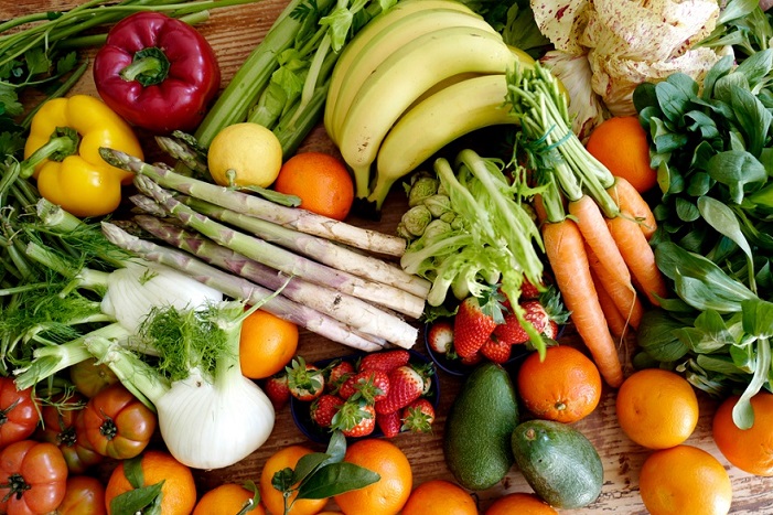 colorful, fresh organic produce