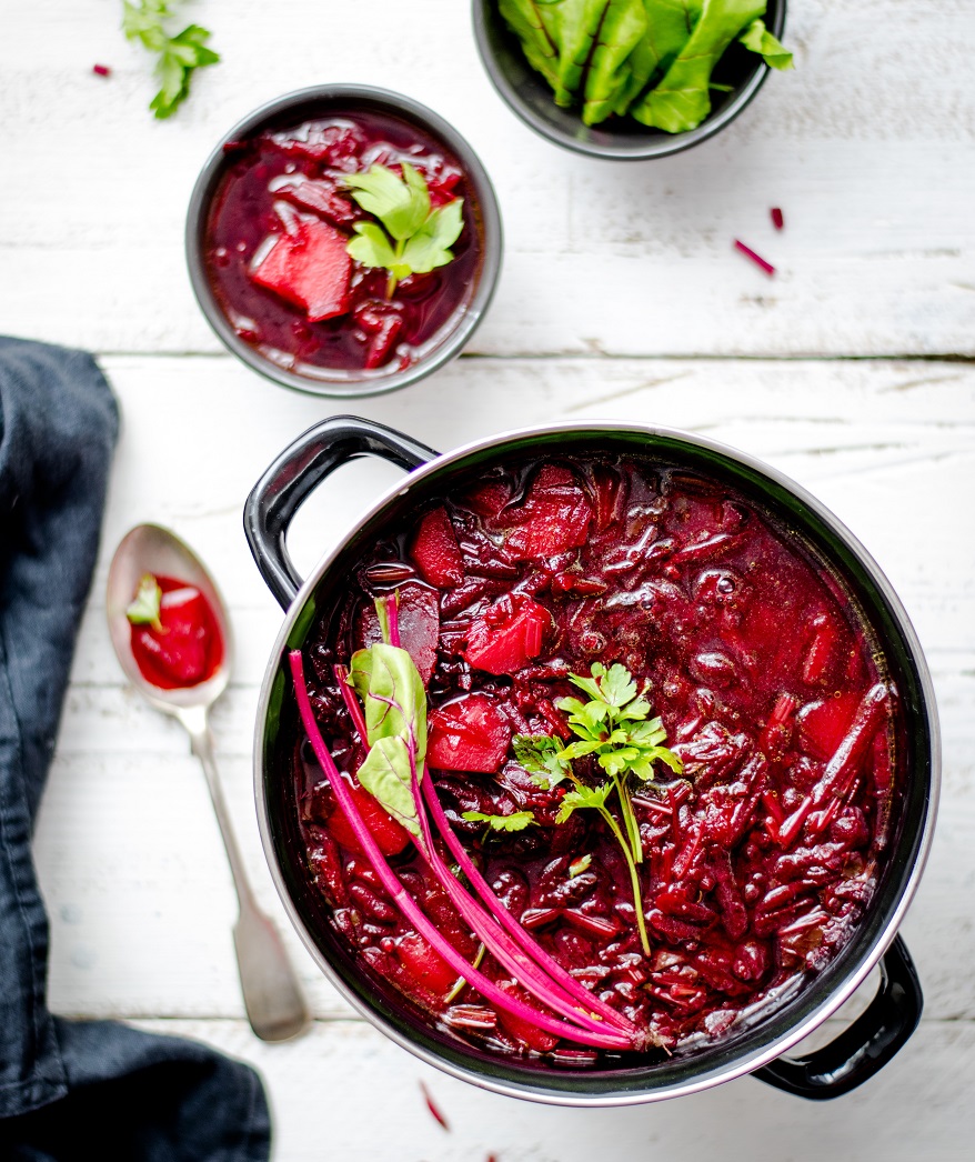 red beet soup borsch russian food