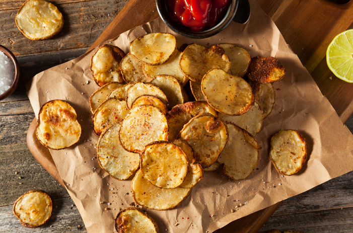 baked potato chips- a healthy snack alternative