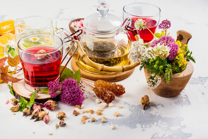 herbal and flower teas 