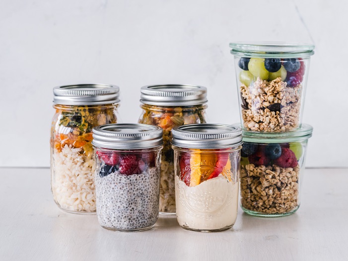 Breakfast Meal Prep in Mason Jar Containers