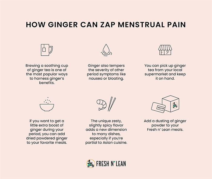 Ginger benefits menstrual cramps