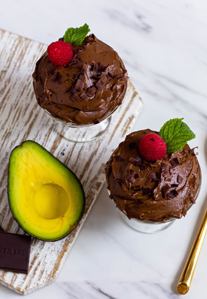 chocolate avocado pudding recipe image