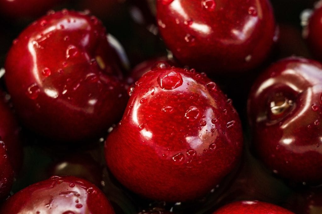 close up of cherries