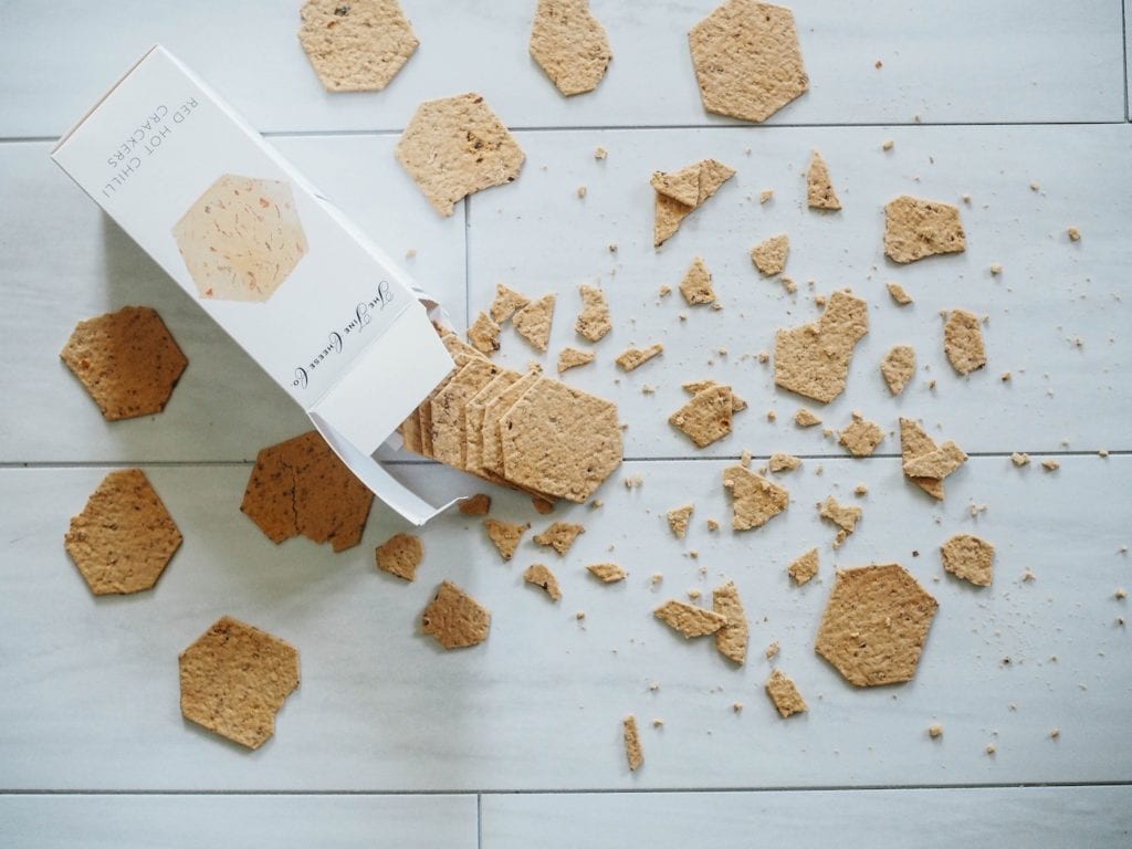 crackers falling out of a box