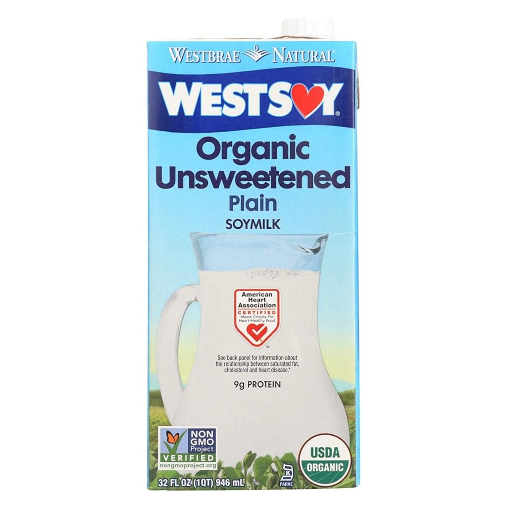 unsweetened soy milk