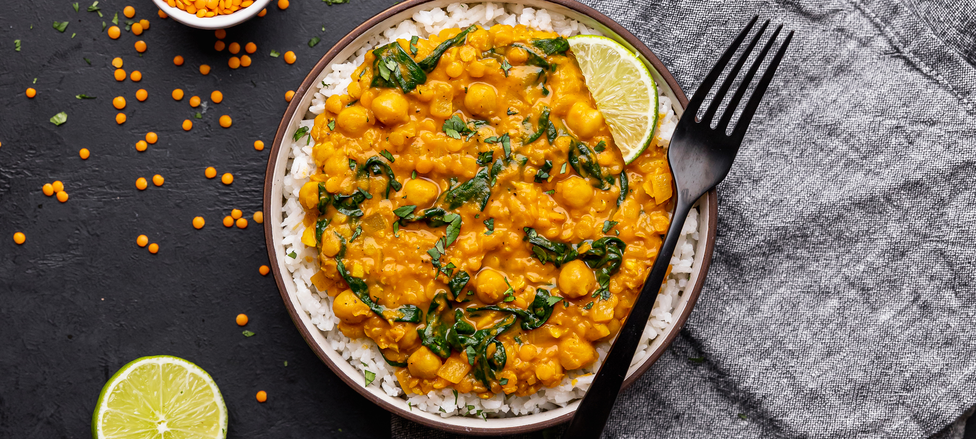Lentil chickpea curry