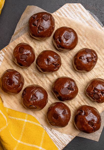Chocolate cookie dough ballls