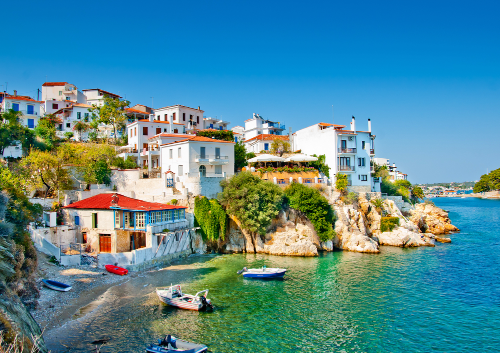 Mediterranean seaside town