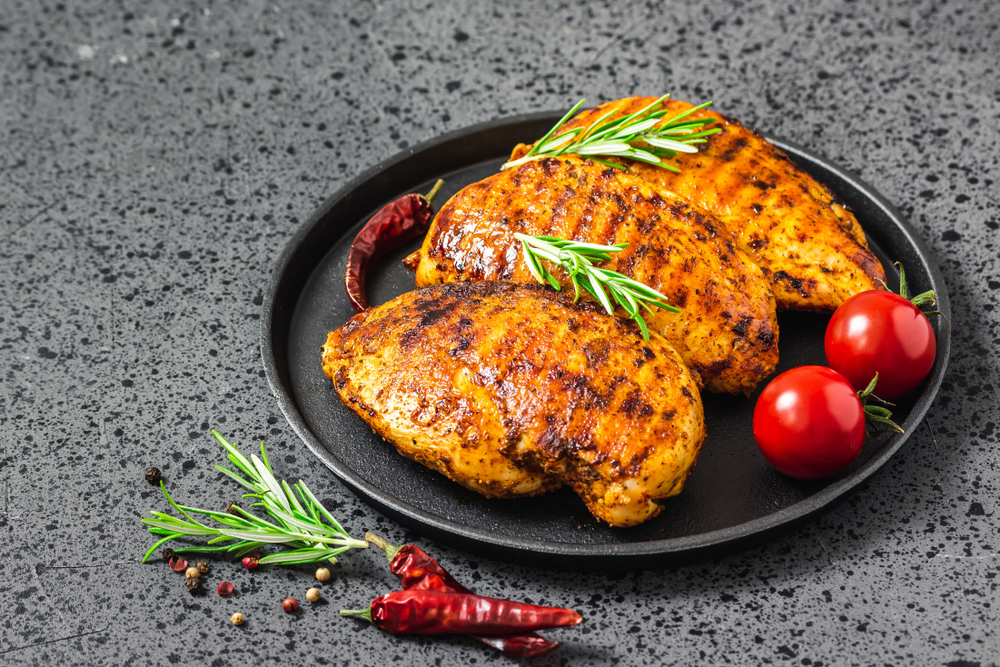 White meat in chicken is very lean and low in carbs, fat, and calories. 