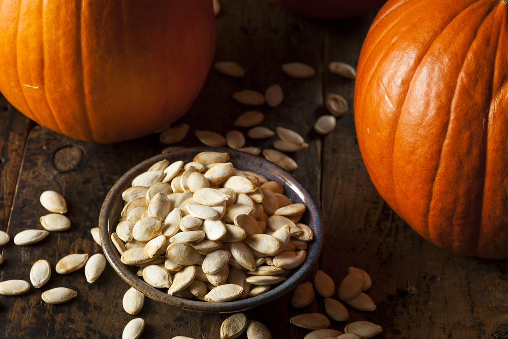 Add pumpkin seeds to trail mix and as toppings for a fast protein fix. 
