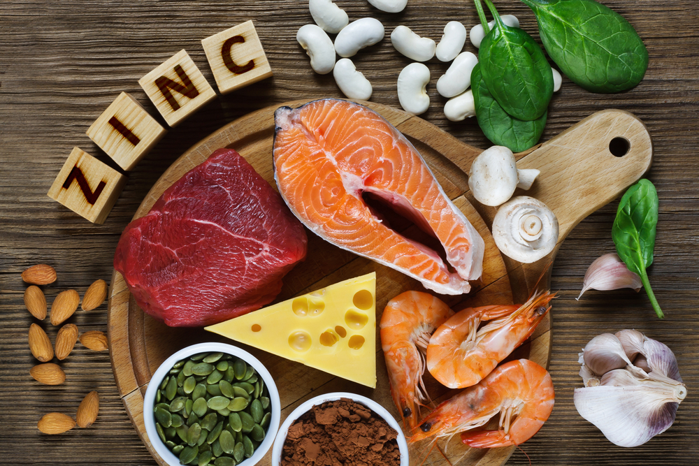 Zinc helps you metabolize fats and proteins, and helps your skin produce new cells.