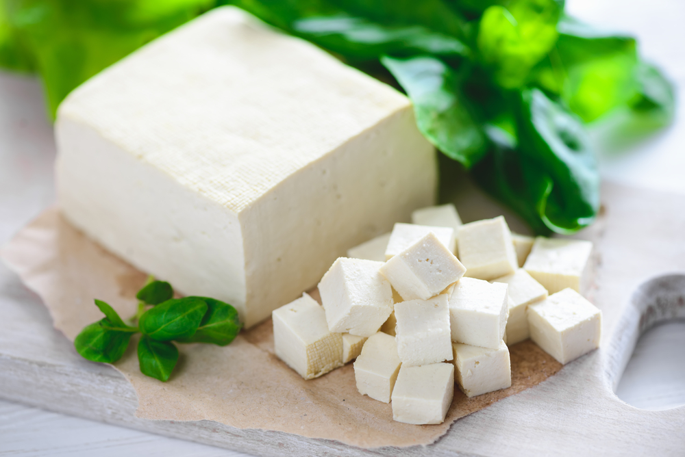 Tofu is a great source for high protein vegetarian and vegan diets.