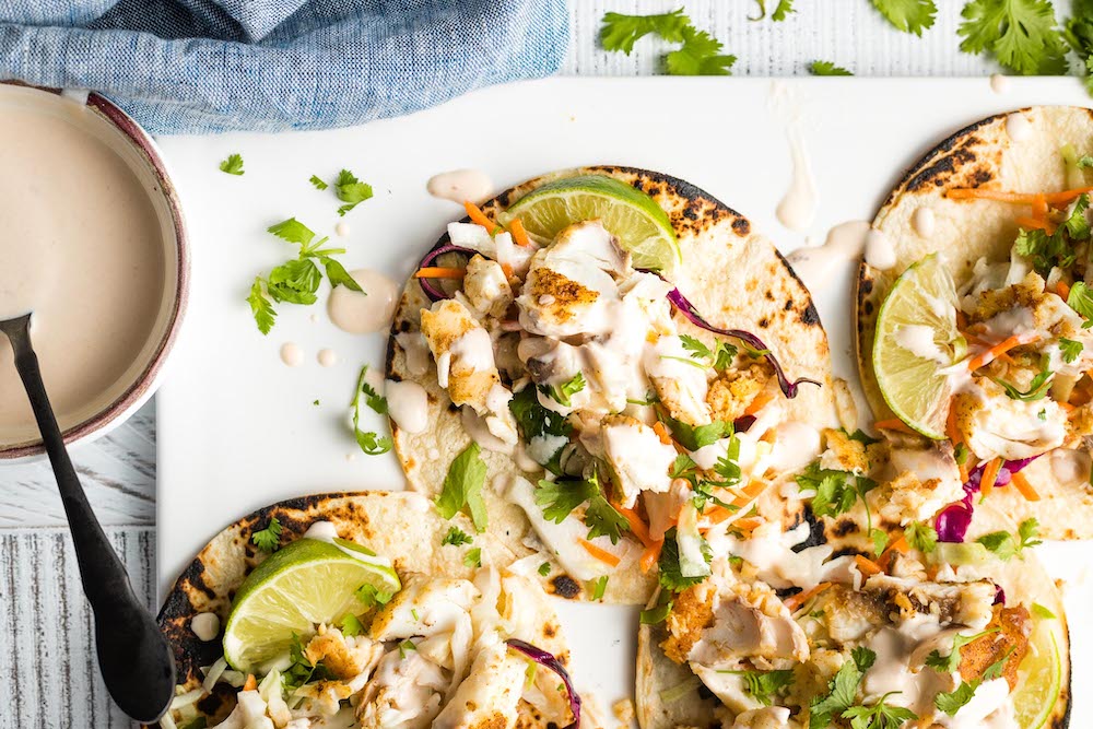 Use whole wheat tortillas to make a heart-healthy taco choice. 