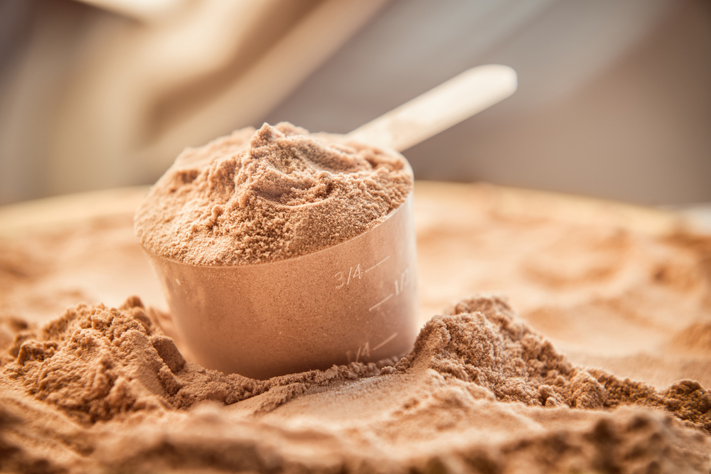 A simple way to up your protein intake is with plant or whey protein powder.