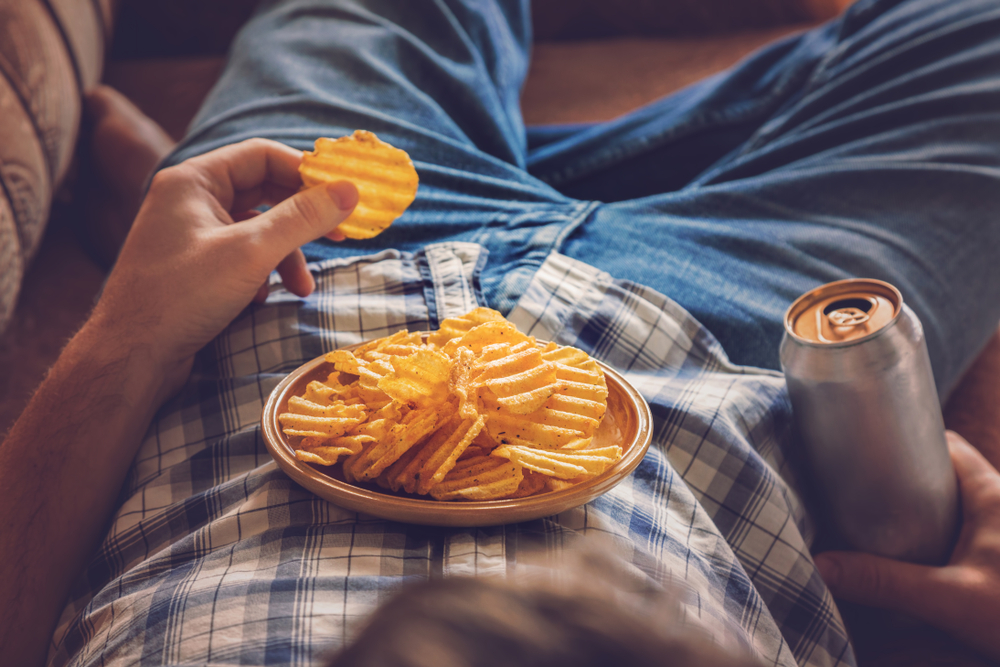 Empty calories and bored snacking can up your calorie intake FAST. 