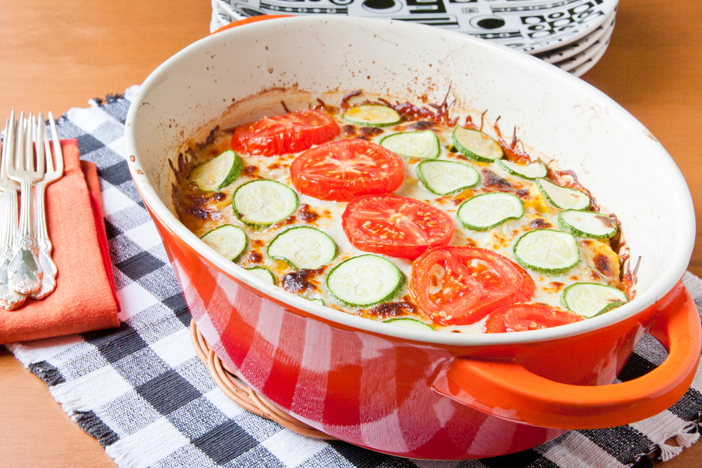 Add more veggies (like tomatoes) to a casserole for a filling, delicious meal.