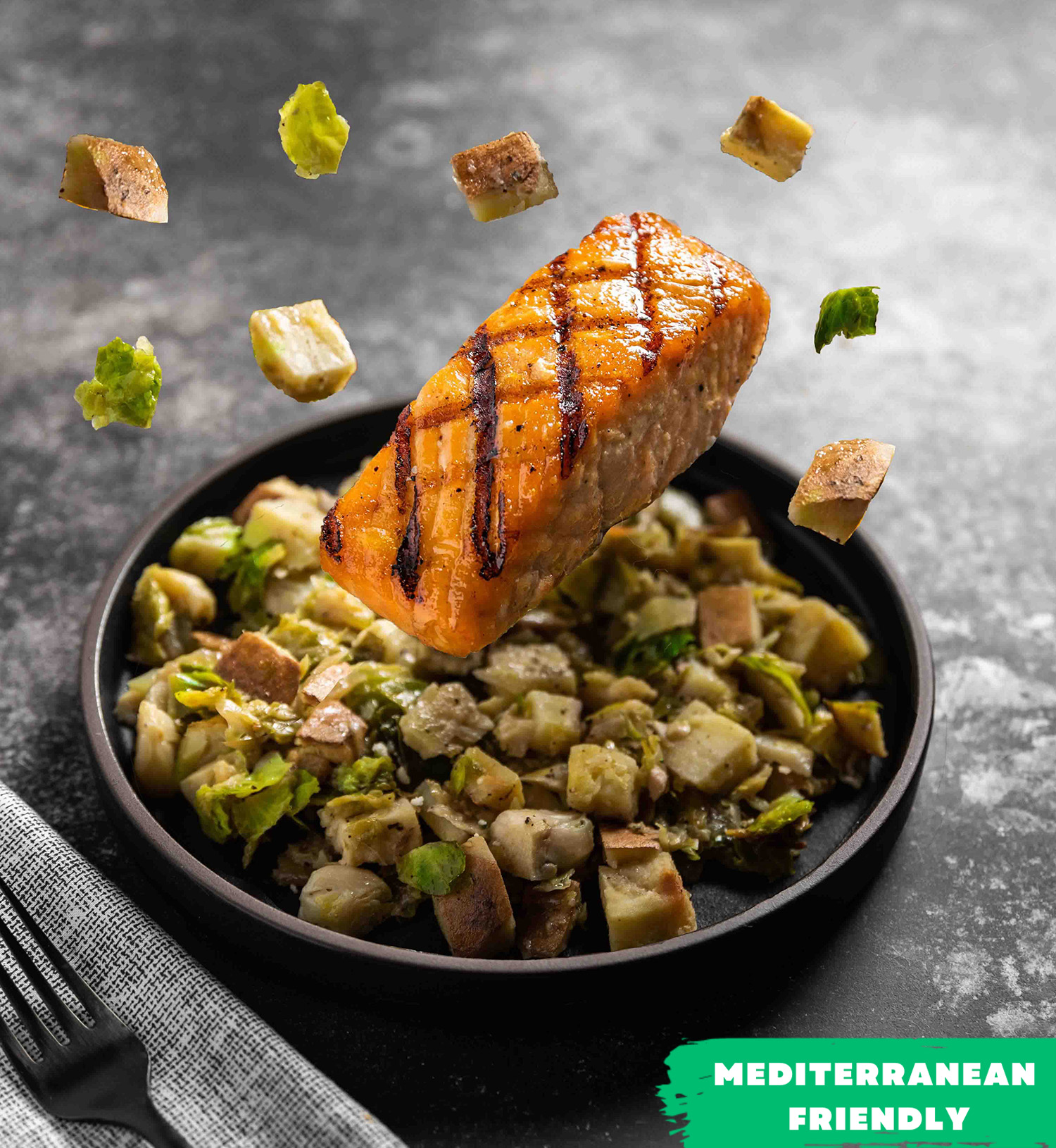 Herb Lemon Salmon With Brussels Sprouts